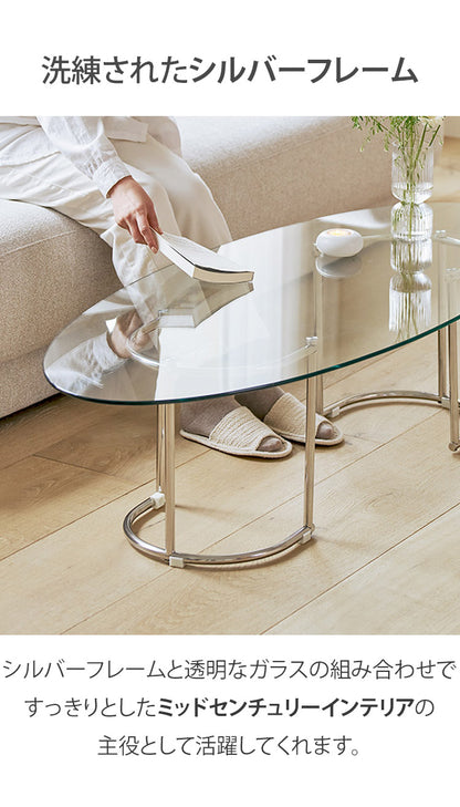 【roomnhome×リコメン堂】ガラステーブル 幅140cm センターテーブル 韓国インテリア ローテーブル リビングテーブル ミッドセンチュリー カフェテーブル コーヒーテーブル おしゃれ(代引不可)
