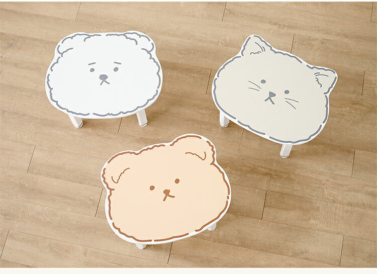 【リコメン堂限定】 roommhome プチキッズテーブル アニマル 幅56-59cm 高さ調整付き 折りたたみ キッズテーブル 子供 テーブル 子供用 テーブル 折り畳み 子供テーブル 机 こども用(代引不可)