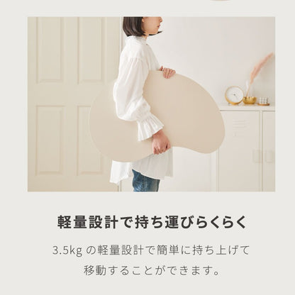 【roomnhome×リコメン堂】 テーブル 折りたたみ ビーンズテーブル 折れ脚 軽い 70cm幅 楕円 韓国インテリア コンパクト インテリア カワイイ シンプル 折り畳み スチール脚 センターテーブル(代引不可)