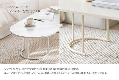 roomnhome センターテーブル ポンデリビングテーブル 4タイプ 幅120cm 北欧風 韓国風 センターテーブル テーブル ローテーブル リビングテーブル カフェテーブル コーヒーテーブル