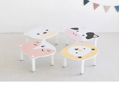 roommhome プチキッズテーブル アニマル 幅56-59cm 高さ調整付き 折りたたみ キッズテーブル 子供 テーブル 子供用 テーブル 折り畳み 子供テーブル 机 こども用 テーブル(代引不可)