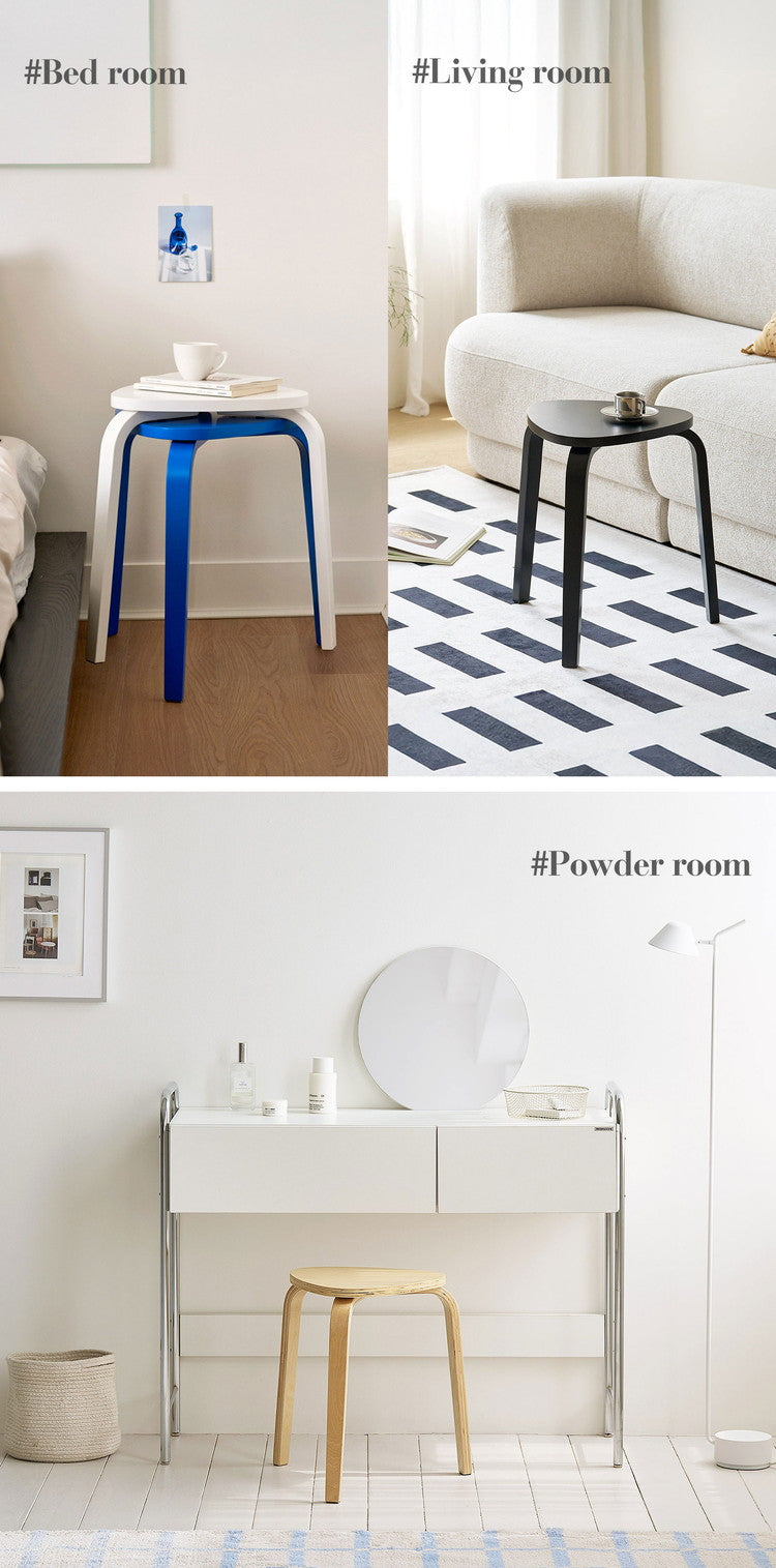 【5%OFF】roomnhome スツール スタッキング コンパクト キッチン ダイニング おしゃれ ウッドチェア 木製 丸 丸椅子 腰掛け チェアー イス 椅子 いす 背もたれなし 北欧 シンプル モダン 丸