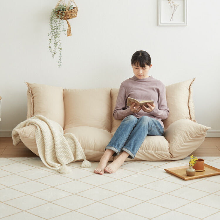 ローソファー 選べる2種類の生地 日本製 2人掛け 座椅子 ソファーベッド ハイバック おしゃれ 二人掛け ソファー ソファ リクライニングソファー ソファベッド フロアソファ コンパクト リビング(代引不可)