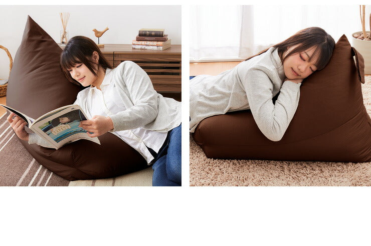 日本製 巾着型 ビーズクッション L 幅66cm 奥行き110cm 高さ55cm クッション ビーズ かわいい シンプル ごろ寝(代引不可)