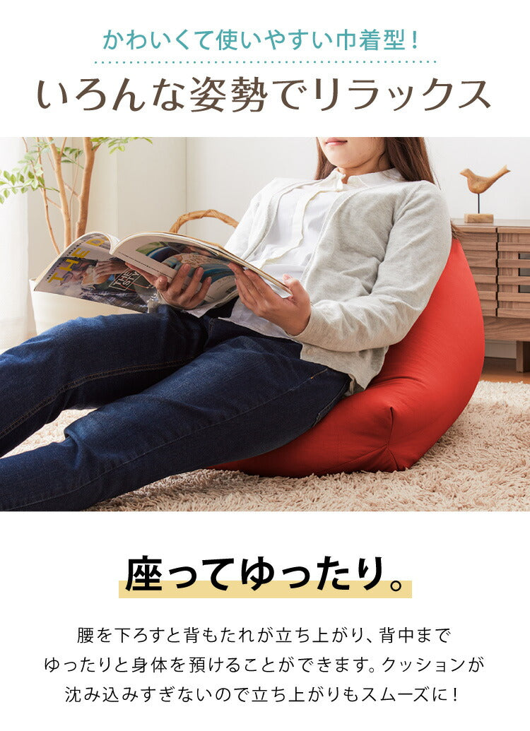 日本製 カバーリング ビーズクッション 巾着型 レゴリス Sサイズ 専用カバー 本体セット 洗えるカバー 同色 セット 国産 クッション おしゃれ コンパクト(代引不可)