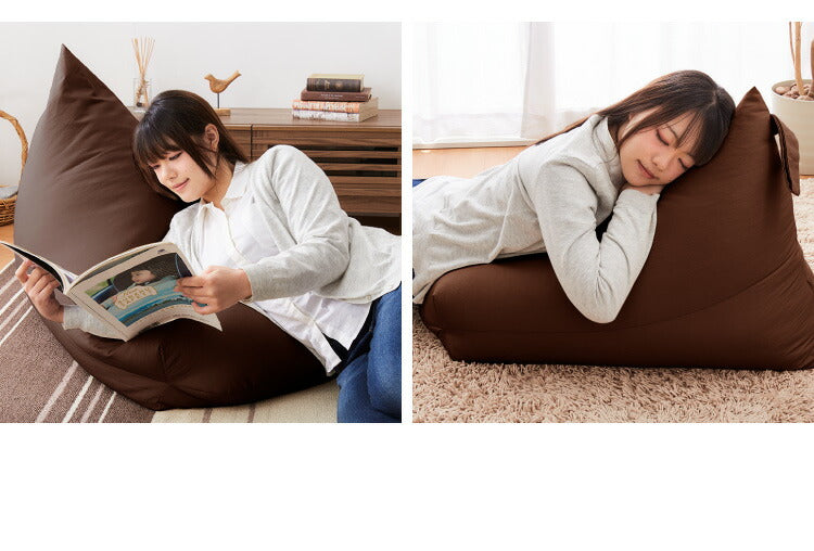 日本製 巾着型 ビーズクッション S 幅56cm 奥行き93cm 高さ55cm クッション ビーズ かわいい シンプル ミニ ごろ寝 おしゃれ 北欧(代引不可)