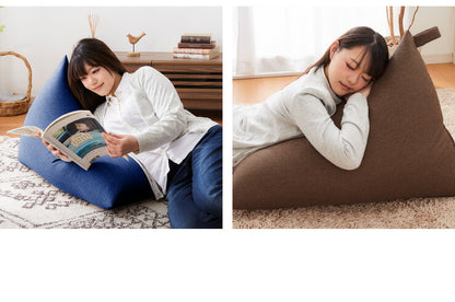 【5%OFF】日本製 オリジナル 三角型 ビーズクッション 幅55cm 奥行き84cm 高さ40cm クッション ビーズ かわいい シンプル(代引不可)