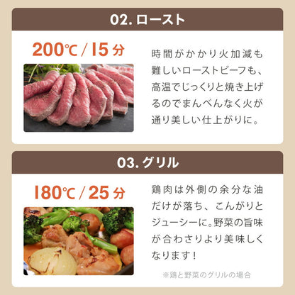 simplus ノンフライヤー 2L グリルプレート2種付き ノンオイルフライヤー エアフライヤー 電気フライヤー ヘルシー 温度調節 熱風 シンプラス SP-FRD01 コンパクト ひとり暮らし 【メーカー1年保証】