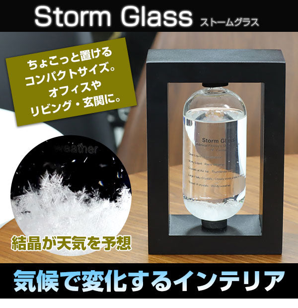 ストームグラス BAW11007 天気予報グラス 結晶 オブジェ 飾り おしゃれ 雑貨 ガラス