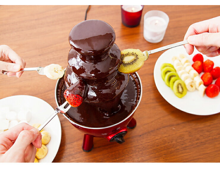 チョコレートファウンテン チョコフォンデュ チョコファウンテン チョコレートフォンデュ フォンデュ鍋 チョコ ホームパーティ