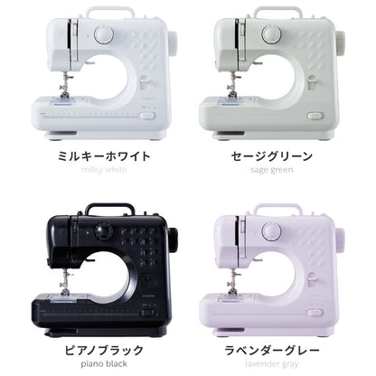 simplus 電動ミシン 小型ミシン 12種類 縫い目 初心者向け 簡単操作 フットコントローラー LEDライト ミシン糸 ボビン 軽量 2WAY給電 手作り 子供 家庭用 新生活 シンプラス SP-MS01