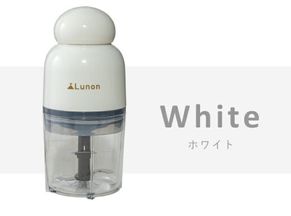 クイックフードチョッパー Lunon ピーチ ホワイト みじん切り ペースト ミキサー ジューサー キッチン家電(代引不可)