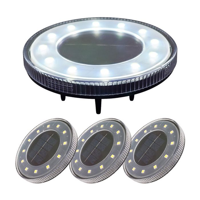 LED ソーラーライト 4個セット 埋め込み式 防水 ガーデンライト 自動点灯 防犯