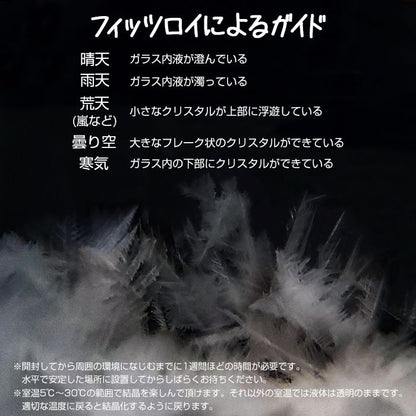 ストームグラス オブジェ 丸型 ガラス 置物 結晶 飾り 天気予報 ギフト インテリア