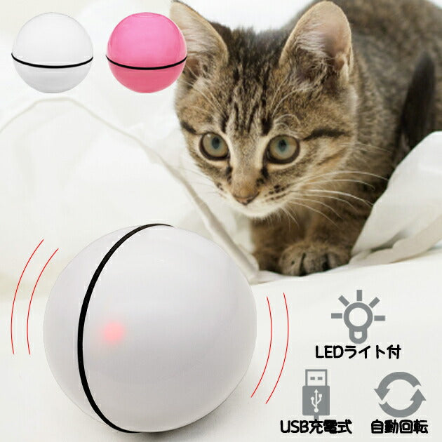 ペット専用 電動 ネコじゃらし ボール 一人遊び 猫じゃらし おもちゃ 動く キャットボール ドッグボール 犬 回転