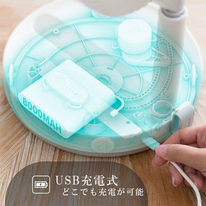 リビング扇風機 伸縮式 折畳み コードレス扇風機 軽量 持ち運び バッテリー内蔵 首振り USB 扇風機 アウトドア キャンプ