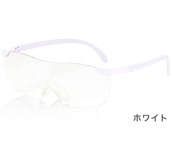 ルーペ メガネ 拡大ルーペ 拡大メガネ 拡大率約1.6倍 ブルーライトカット仕様 軽量設計 眼鏡 シンプル 男女兼用 老眼鏡 クリアレンズ