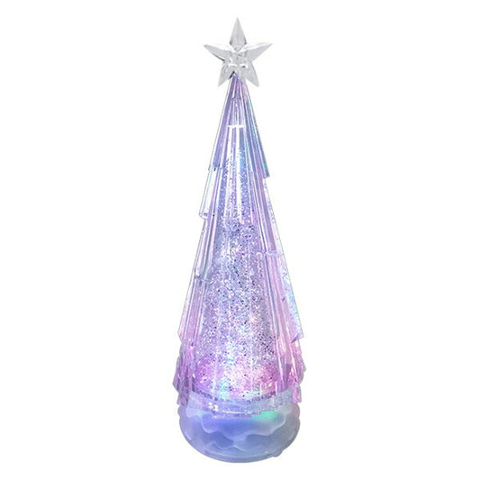 LED キラキラスノーツリー LEDウォーターツリー クリスマスツリー ミニツリー 卓上 ツリー イルミネーション WDL-1856