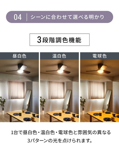 シーリングファンライト シーリングファン 3枚羽 42インチシーリングファン リモコン付き LED対応 天井照明 おしゃれ インテリア SLF-30-RC