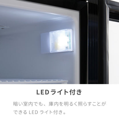 simplus シンプラス ディスプレイ冷蔵庫 68L SP-68DSL ショーケース仕様 冷蔵庫 店舗 業務用 家庭用 ガラス サブ 【メーカー1年保証】