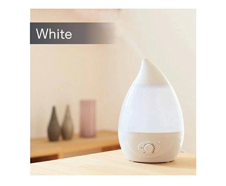 超音波加湿器 アロマ対応 超音波式 1.6L ミスト量無段階調節 上部給水 LEDライト付 静音 省エネ ホワイト ブラウン 木目 オフィス おしゃれ 卓上 据え置き 上から給水 上部給水式加湿器 上部給水型加湿器 アロマ加湿器