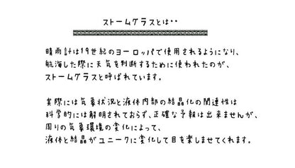 ストームグラス YG638SR ガラス 結晶 季節 北欧 天気予報 モダン おしゃれ インテリア オブジェ 置物 飾り