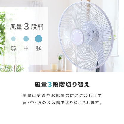TEKNOS 40cmフロアー扇風機 ハイポジション フルリモコン 大型フロアー扇風機 大風量 ファン 40cm羽根 リビングファン 空気循環器 5枚羽根 ホワイト リモコン付き おしゃれ KI-F536R テクノス