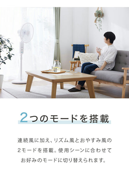 TEKNOS テクノス 40cm 5枚羽根 DCフロアー扇風機 フルリモコン ハイポジション扇風機 リビング扇 DCモーター 上下左右首振り 立体送風 フルリモコン KI-F814R