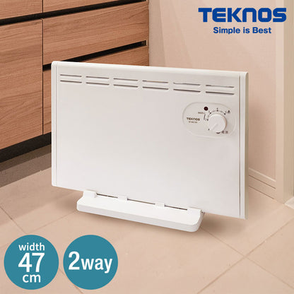 テクノス TEKNOS パネルヒーター 壁掛との2WAY 寒冷地仕様 シーズ管 320W 冬 一人暮らし 部屋 室内 あったか 冬物 家電 節電 SP-003 W ホワイト 凍結防止 床置き 壁掛け 転倒OFF 温度調節 リビング