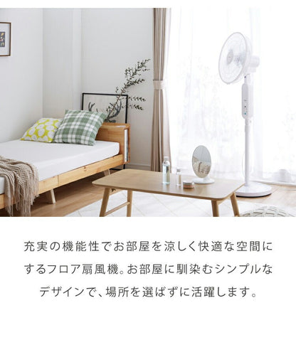 TEKNOS テクノス 40cm 5枚羽根 DCフロアー扇風機 フルリモコン ハイポジション扇風機 リビング扇 DCモーター 上下左右首振り 立体送風 フルリモコン KI-F815R