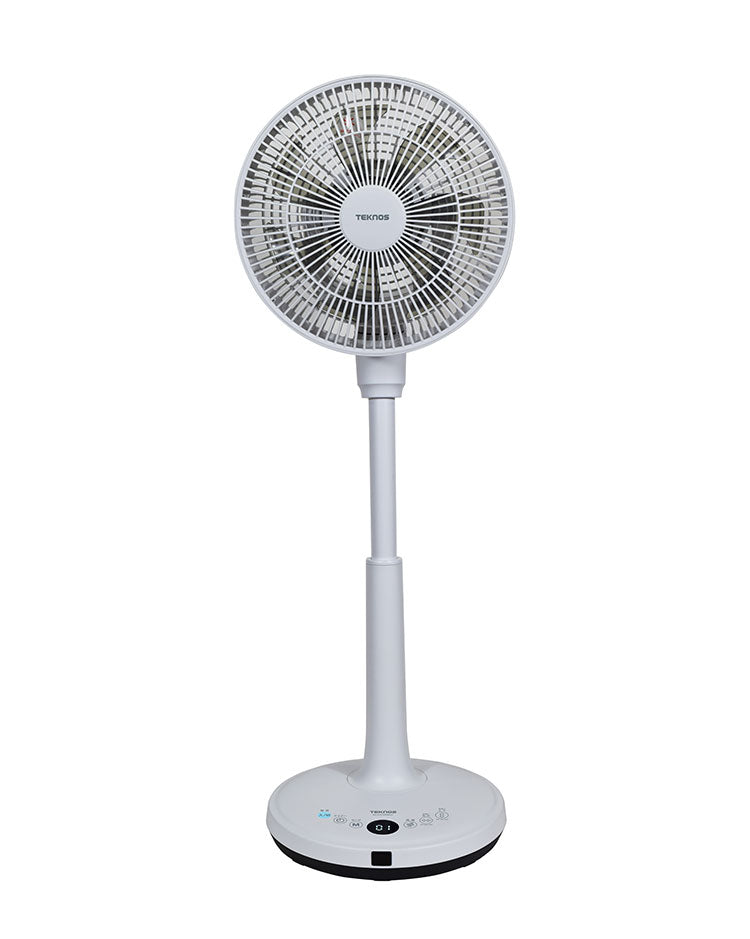 TEKNOS テクノス フルリモコンリビング扇 DC 23cm 扇風機 ファン フラットガード 3D立体 上下左右自動首振り オン/オフタイマー 7枚羽根 静音 省エネ リズム風 おやすみ風 KI-U2300DC