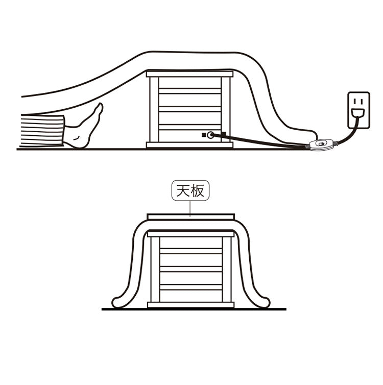 テクノス 就寝用コタツ100W 天板付き 一人コタツ 冬 一人暮らし 一人用 部屋 室内 あったか 冬物 家電 節電 ブラウン ダークブラウン TEKNOS ASK-101 ASK-105DB