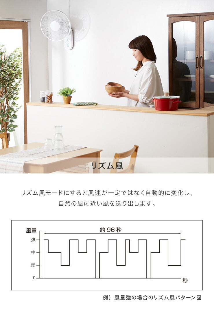 壁掛け扇風機 リモコン付き 30cm 5枚羽根 フラットガード 首振り 風量3段階 切タイマー付き 静音 サーキュレーター 扇風機 おしゃれ 脱衣所 換気