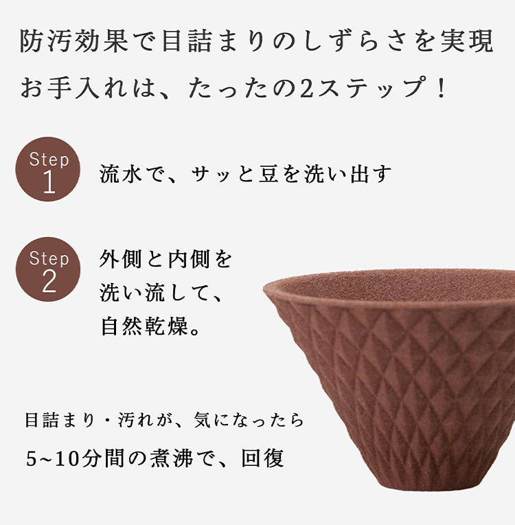 波佐見焼 ekubo one drip セラミックコーヒーフィルター(1杯用) 保護ホルダー付き (燦セラ セラミック製 コーヒーフィルター プロの味 職人技 ろ過 家カフェ お手入れ簡単 コーヒー(代引不可)