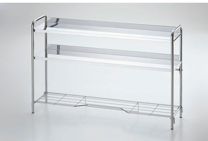 日本製 燕三条 コンロ奥ラック 3段 ステンレス棚 キッチンラック キッチン収納 ステンレスラック 調味料ラック スパイスラック AK-108 ステンレス(代引不可)