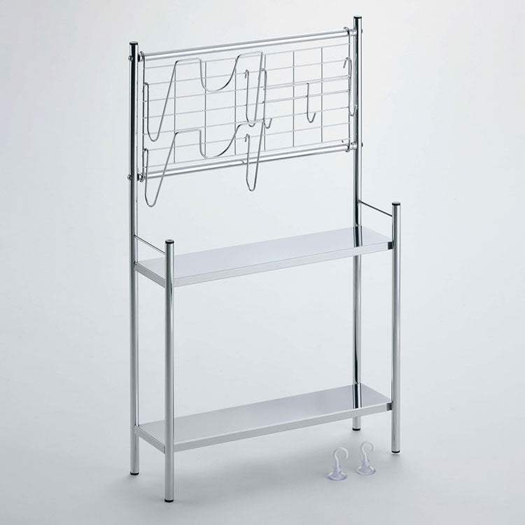 日本製 燕三条 コンロサイドラック 鍋蓋スタンド ネットパネル付き W40 コンロ横 すき間収納 隙間収納 棚付き 調味料ラック キッチンラック コンロラック スリム(代引不可)