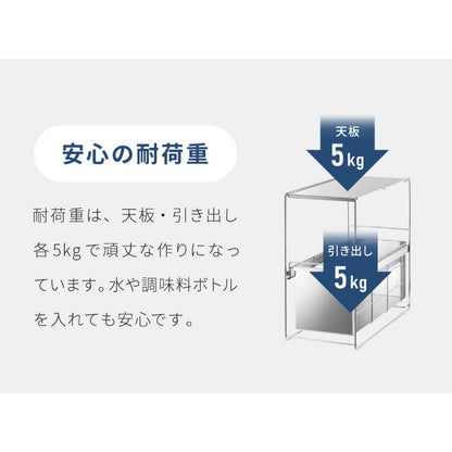 日本製 燕三条 シンク下 スムーズ引き出しラック 1段 幅20cm 頑丈 シンク下収納バスケット ステンレス製 シンク下収納 スライド ラック キッチン収納 引出し 隙間収納 すき間収納 おしゃれ(代引不可)