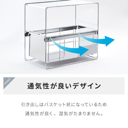 日本製 燕三条 シンク下 スムーズ引き出しラック 1段 幅28.6cm 頑丈 シンク下収納バスケット ステンレス製 シンク下収納 スライド ラック キッチン収納 引出し 隙間収納 すき間収納 おしゃれ(代引不可)
