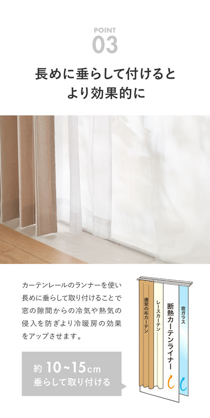断熱カーテンライナー ビニールカーテン 断熱 150×225cm 防寒カーテン 幅150 冷気を防ぐ 暖房 透明 冷房 断熱 窓 冷気遮断 冷暖房効率UP 省エネ 抗菌 防カビ UVカット 断熱カーテンライナー採光 遮光 無地 シンプル 腰高窓(代引不可)