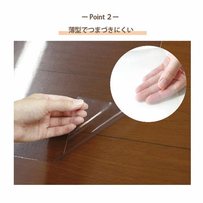 ダイニングマット 撥水 クリア 180×230cm ダイニング マット 日本製 透明 防水 床暖房対応 抗菌 防カビ 厚さ1.5mm クリアマット 透明マット フロアマット キッチンマット テーブルマット(代引不可)