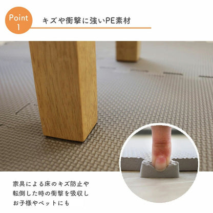 ジョイントマット 30cmx30cm 9枚セット どこでもジョイント 防水 防音対策 床 キズ防止 お手入れ簡単 クッション性 保温性 耐久性 パズルマット レイアウト自由 赤ちゃん ベビー