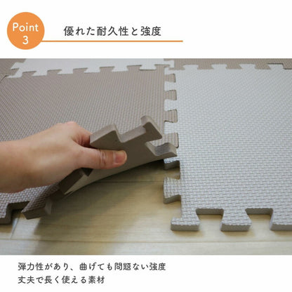 ジョイントマット 30cmx30cm 9枚セット どこでもジョイント 防水 防音対策 床 キズ防止 お手入れ簡単 クッション性 保温性 耐久性 パズルマット レイアウト自由 赤ちゃん ベビー