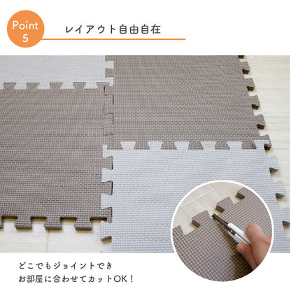 ジョイントマット 30cmx30cm 9枚セット どこでもジョイント 防水 防音対策 床 キズ防止 お手入れ簡単 クッション性 保温性 耐久性 パズルマット レイアウト自由 赤ちゃん ベビー