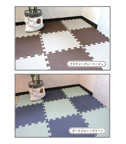 ジョイントマット 30cmx30cm 9枚セット どこでもジョイント 防水 防音対策 床 キズ防止 お手入れ簡単 クッション性 保温性 耐久性 パズルマット レイアウト自由 赤ちゃん ベビー