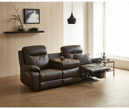 電動ソファ 3人掛け 幅202cm リクライニングソファ レザーファブリック スピーカー付き キャメル ブラウン おしゃれ リビング リビングソファ ファミリー リラックスチェア ソファ(代引不可)