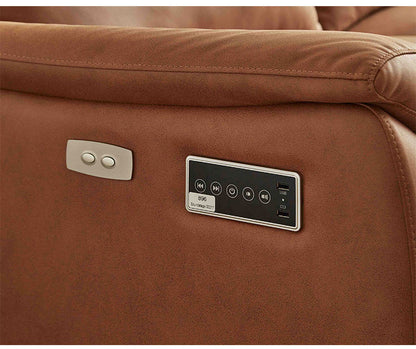 電動ソファ 3人掛け リクライニングソファ スピーカー付き 幅197cm ブラック ダークブラウン おしゃれ リビング リビングソファ ファミリー リラックスチェア ソファ(代引不可)