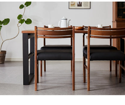 ダイニングテーブルセット ダイニング5点セット 4人掛け 150×85 ダイニングセット 無垢材 スクエア脚 肘付き ダイニング チェア 天板30mm厚(代引不可)