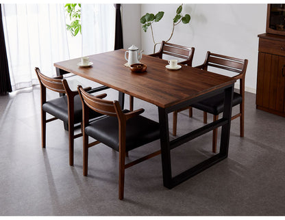 ダイニングテーブル 単品 150×85 スクエア脚 無垢材 ダイニング 4人掛け ダイニングセット ウォールナット無垢材 オーク無垢材 天板30mm厚 木製(代引不可)