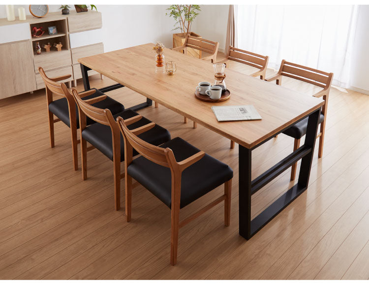 ダイニングテーブル 単品 200×85 スクエア脚 無垢材 ダイニング 6人掛け ダイニングセット ウォールナット無垢材 オーク無垢材 天板30mm厚 木製(代引不可)