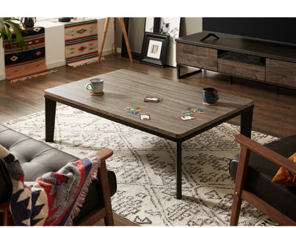 こたつ フラットヒーター 幅120 120×80 炬燵 コタツ 木目 ビンテージ おしゃれ 長方形 家具調こたつ 年中使える ナチュラル ブラウン ローテーブル センターテーブル(代引不可)